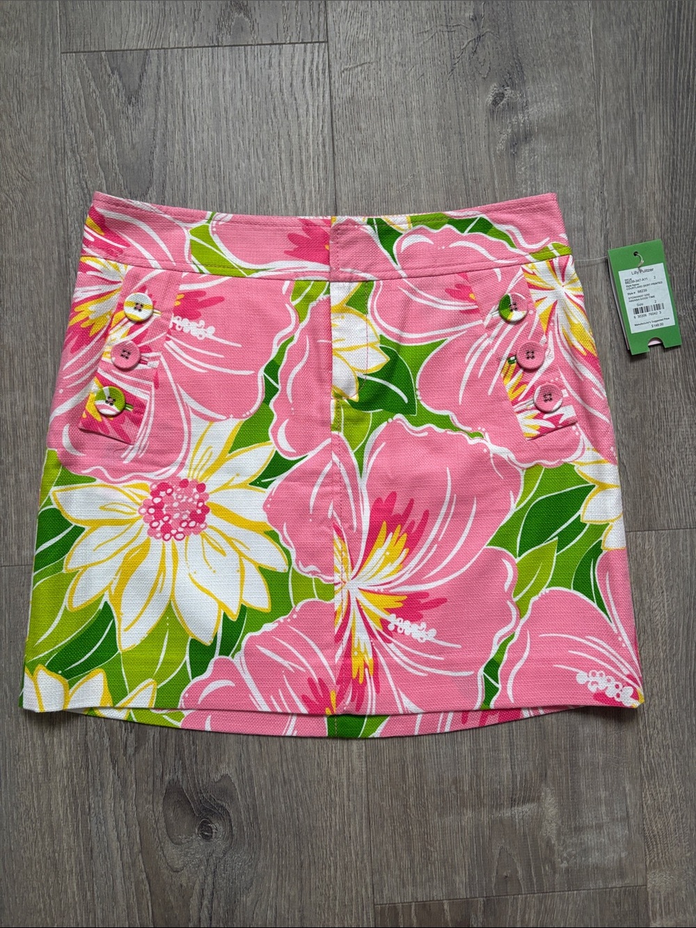 NWT Lilly Pulitzer Pink Floral Mini Skirt